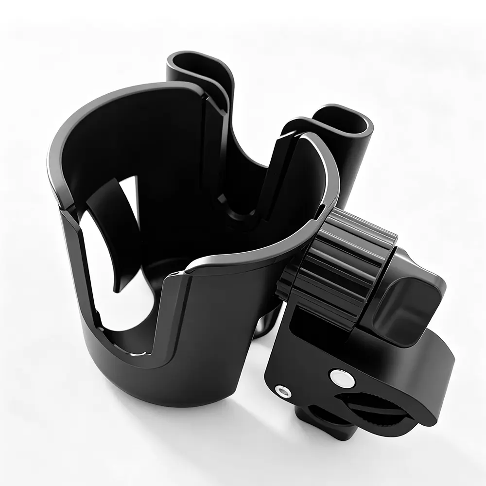 Black Cup Holder Mount for Vehicles - Durable & Secure Design - Perfect for Drinks & Small Items - Easy to Install & Use