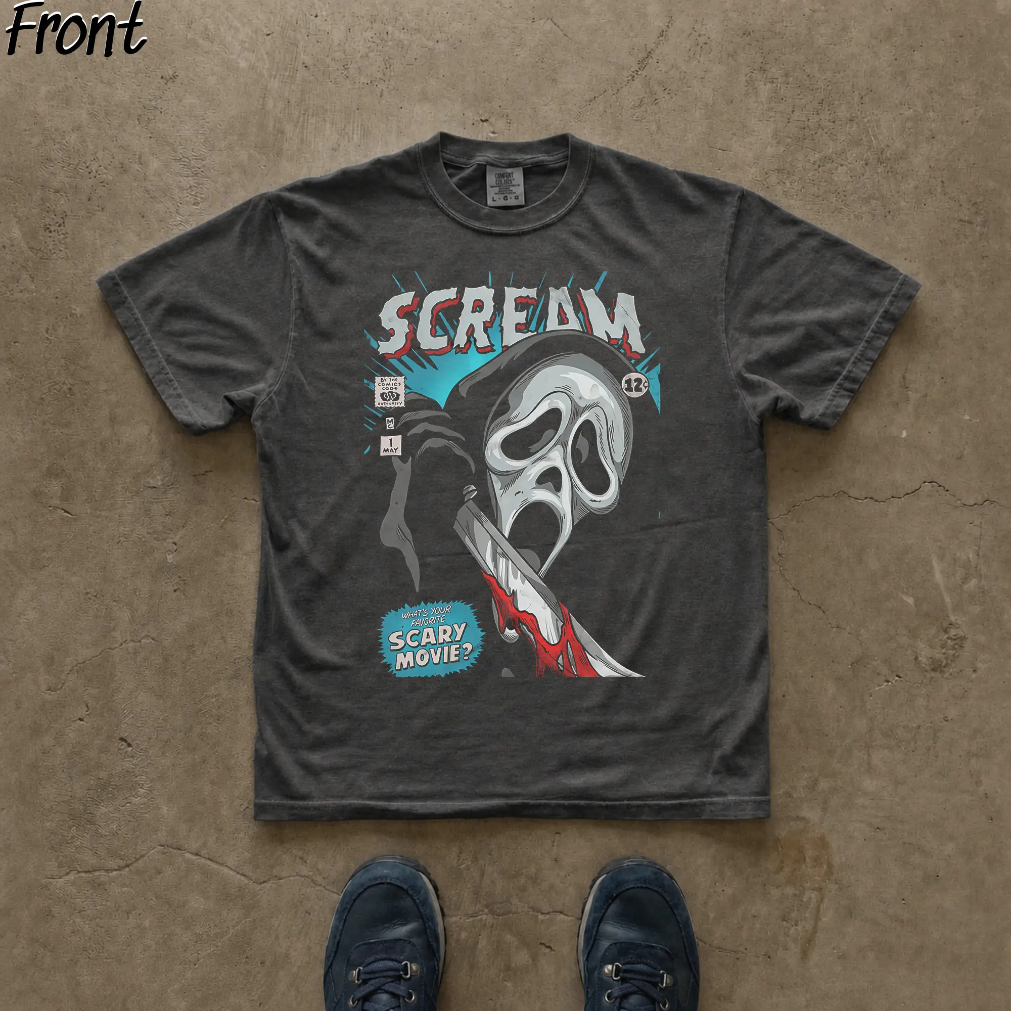 Vintage Scream Movie Comics Graphic Tee - Ghostface Shirts - Scream Movies Shirt - Scary Movies Shirt - Horror Characters Tee - Iconic Villains From Horror Films - Halloween Shirt - Spooky Season - Trick or Treat - Fall Season - All Seasons