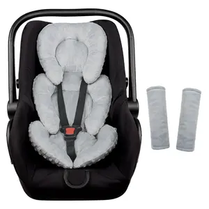 Seat Insert  and  Support,  Reversible  Insert for Carseat with Strap Pads, Soft  Cushion Pillow Insert for Boys and Girls, Fits for , Swing, Grey