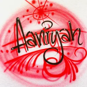Airbrush T Shirt Red Swirls Personalized