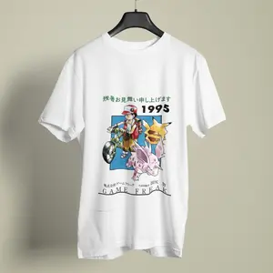 Gamefreak Inspired Vintage Graphic Tee Anime T-shirt Nostalgic Idea Present For Him For Her, Basic Tee.