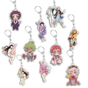 For Demon Slayer Tokitou Muichirou Daki Akaza Douma Gyutaro Acrylic Selfmade Cartoon Anime Keychain Pendant Toy Gift 5cm