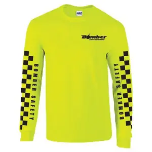 T-SHIRT SAFETY YELLOW CHECKER LONG SLEEVE T-SHIRT SAFETY YELLOW CHECKER LONG SLEEVE