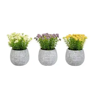 Pure Garden 3-Piece Assorted Lifelike Faux Flower Arrangement