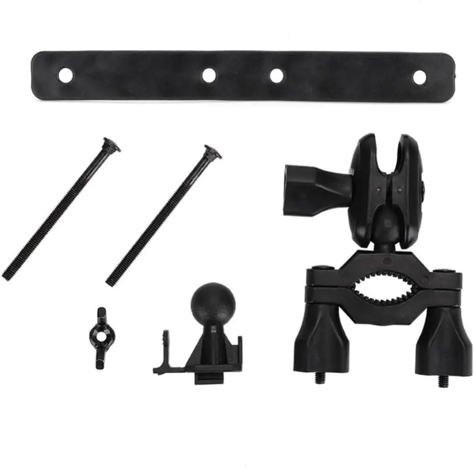 Car Rearview Mirror Dash Cam Holder Universal Fit Metal/Plastic Mount 360° Rotating Bracket for Driving Recorder(Plastic Nut)