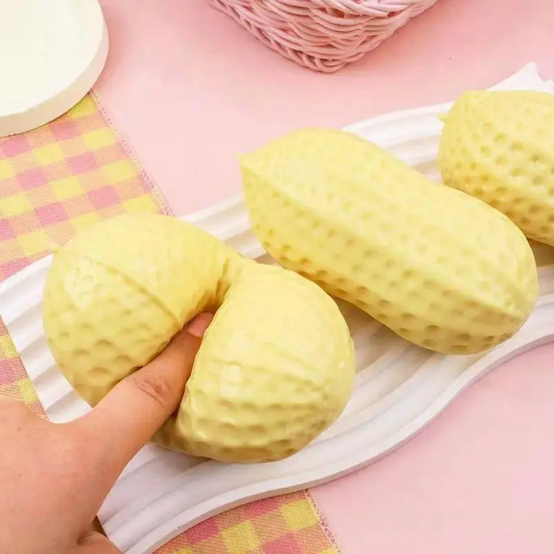 Simulated Peanut Squishy Pinch Toy Soft Stress-Relieving Butter-flavored Fidget Toy ASMR Sensory Anti Stress Toys