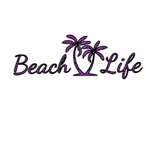 Beach Life Sticker for Vehicles Windows Walls Easy Application Durable Weatherproof Personalization Decal