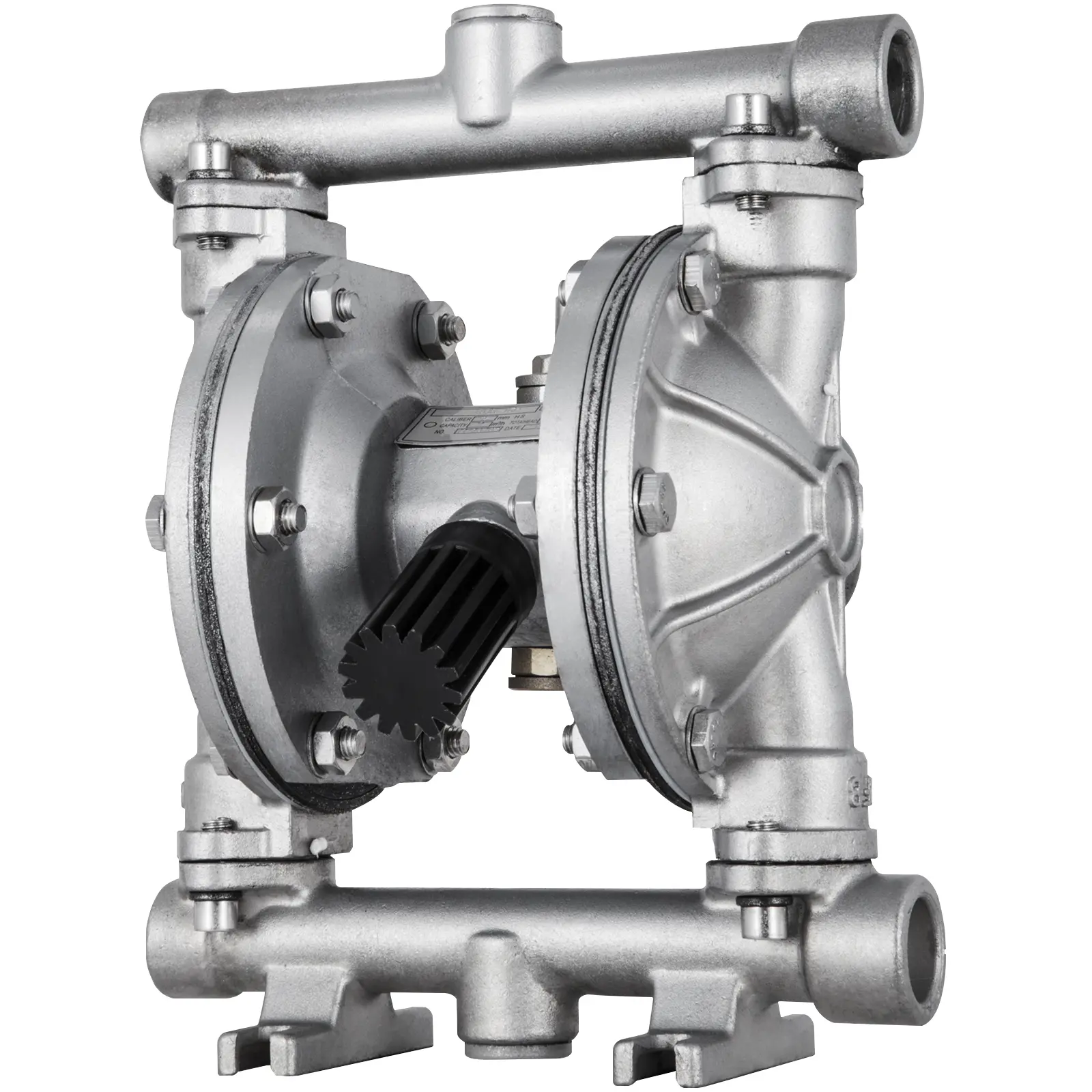 【Summerfinds】VEVOR Heavy Duty Air-Operated Double Diaphragm Pump, 1/2 in Inlet & Outlet, Stainless Steel Body, 8.8 GPM, Max 120 PSI, PTFE Diaphragm, Pneumatic Transfer Pump for Petroleum, Oil & Low Viscosity Fluids, Pipe & Parts
