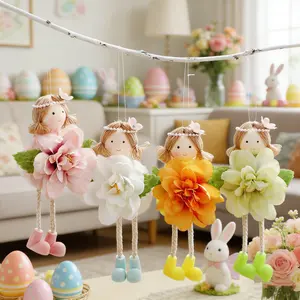 Spring Easter Large Flower Pendant, Handmade Forest Style Hanging Decor, Perfect Room and Party Decoration Gift for Women