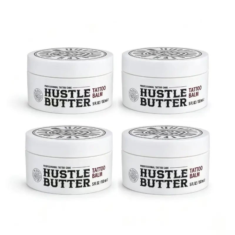 【Buy 2 Get 2 Free】4Pcs Hustle Butter 5oz Tattoo Balm For New &amp; Older Tattoos - Safe While Healing - Moisturizes and Rejuvenates Tattoo Aftercare Cosmetics