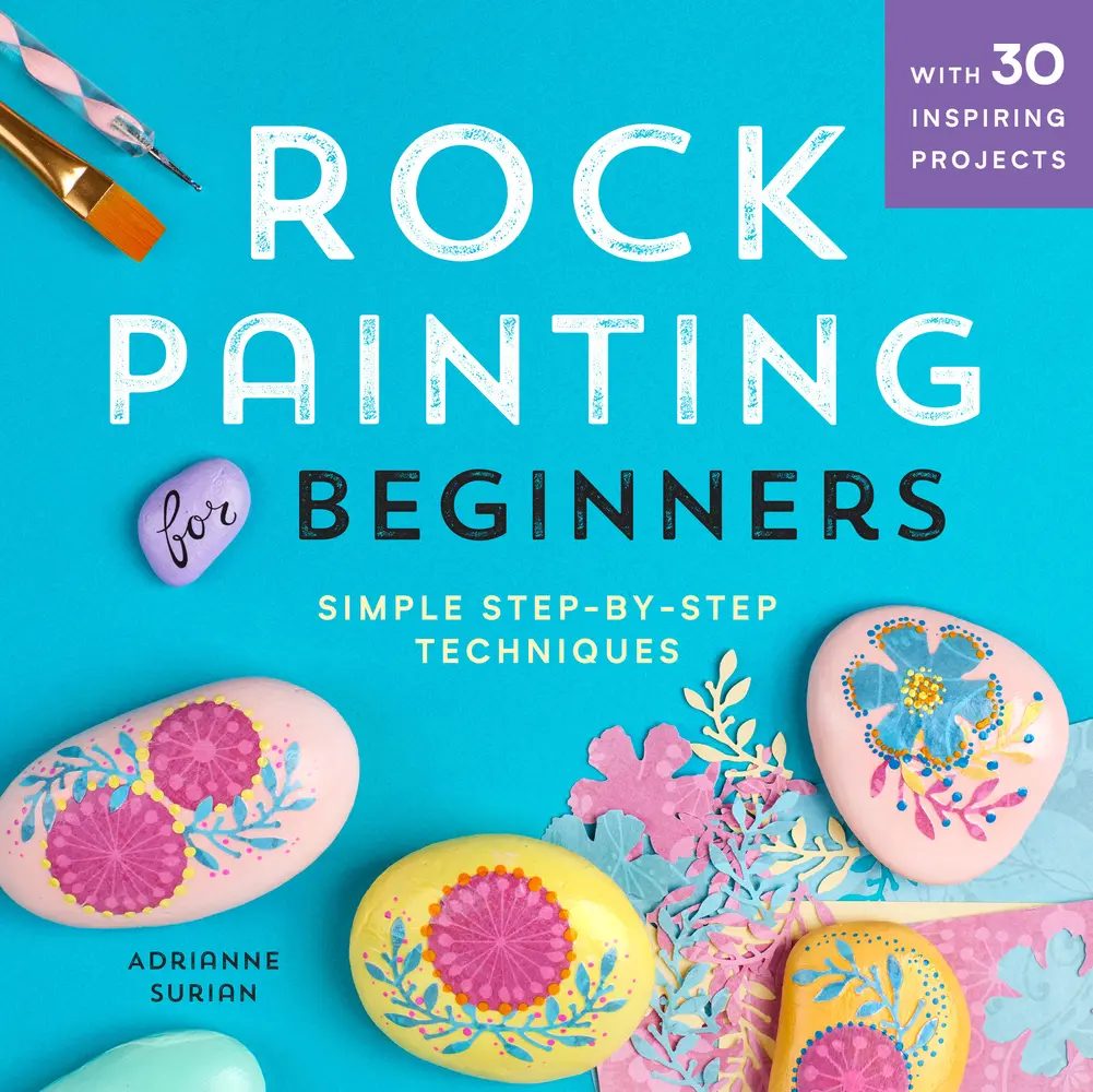 USED Book - Rock Painting for Beginners: Simple Step-By-Step Techniques by Surian, Adrianne (Paperback) - english