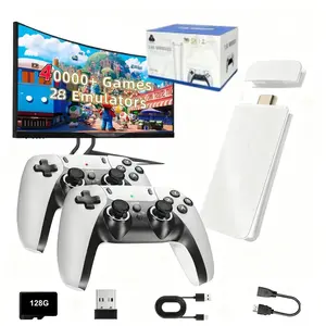 M15 Plus Retro Wireless Gaming Console - Plug & Play Home Game Peripheral, Projector Accessory with 2 Wireless Controllers, Button-Equipped Nostalgic Electronic Gift for Men