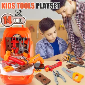 Kids 22PCS Tool Set -Construction Toy with Toolbox &Electronic Drill, Pretend Play forToddlers Aged 3-7, Birthday Giftfor Boys and Girls 4-6 Years Old