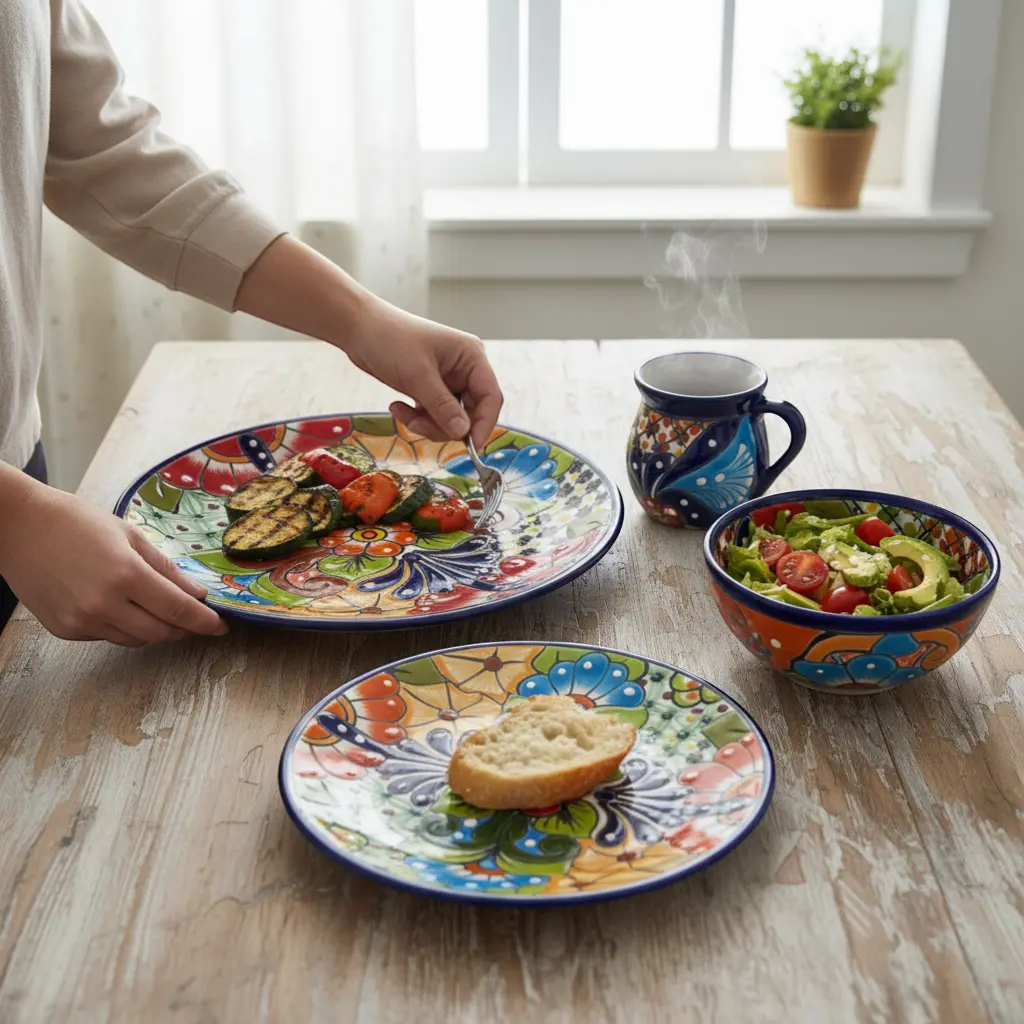 16-Piece Mexican Talavera Dinnerware Set | Handmade Talavera