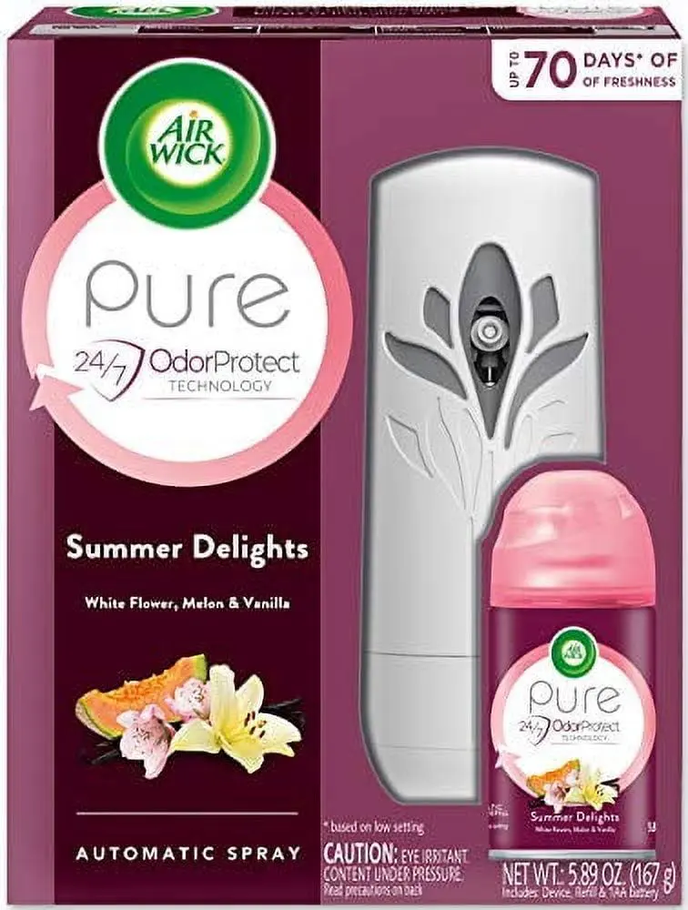 Air Wick Automatic Air Freshener Spray Kit - Smart Tech Gadget Odor Control, Non Toxic Fresh Summer Scent Refill, 2 Months Indoor No-Plastic Home Fragrance #homefresh #tiktokmademebuyit