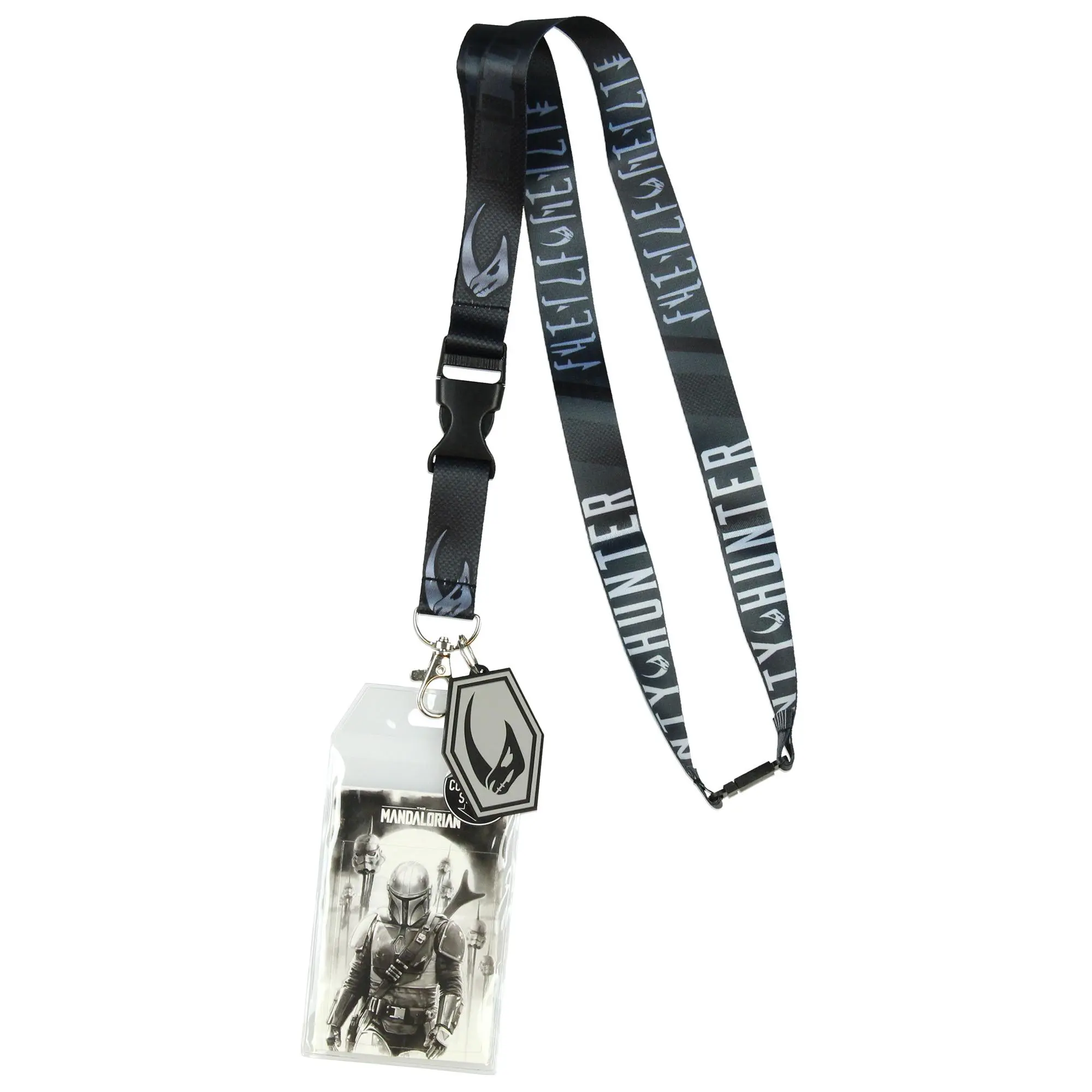 Star Wars The Mandalorian Mudhorn Rhino Sigil Lanyard ID Holder with Rubber Charm and Collectible Sticker