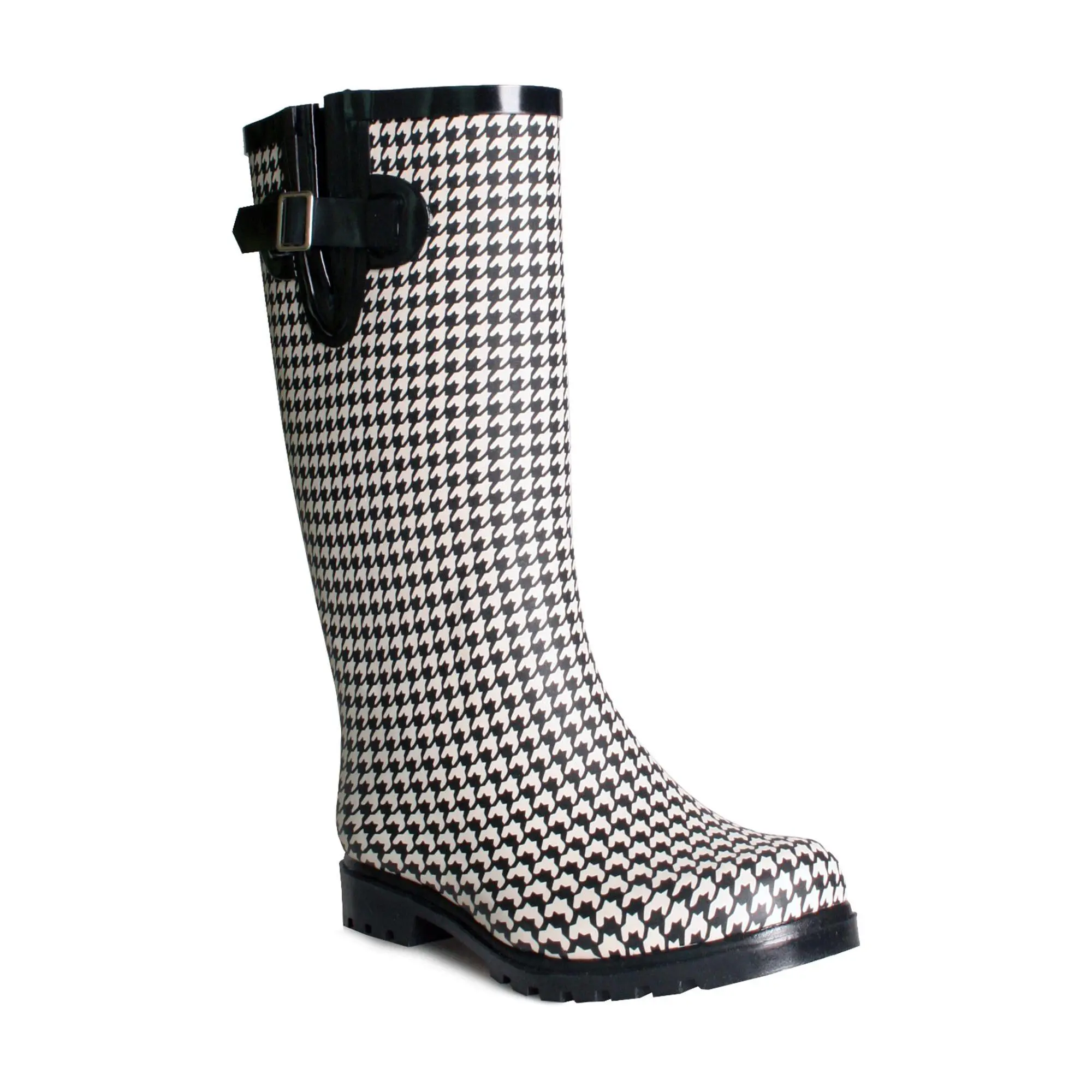 Nomad Houndstooth-Print Rain Boot - Puddles Nomad Houndstooth-Print Rain Boot - Puddles