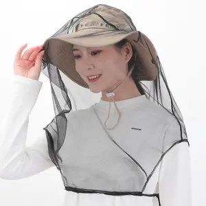 Outdoor Sunshade Hat & Face Mask for Beekeeping Mosquito Insect Protection Fishing Shawl Wide-Brimmed Veil Head Covering Essential Gear