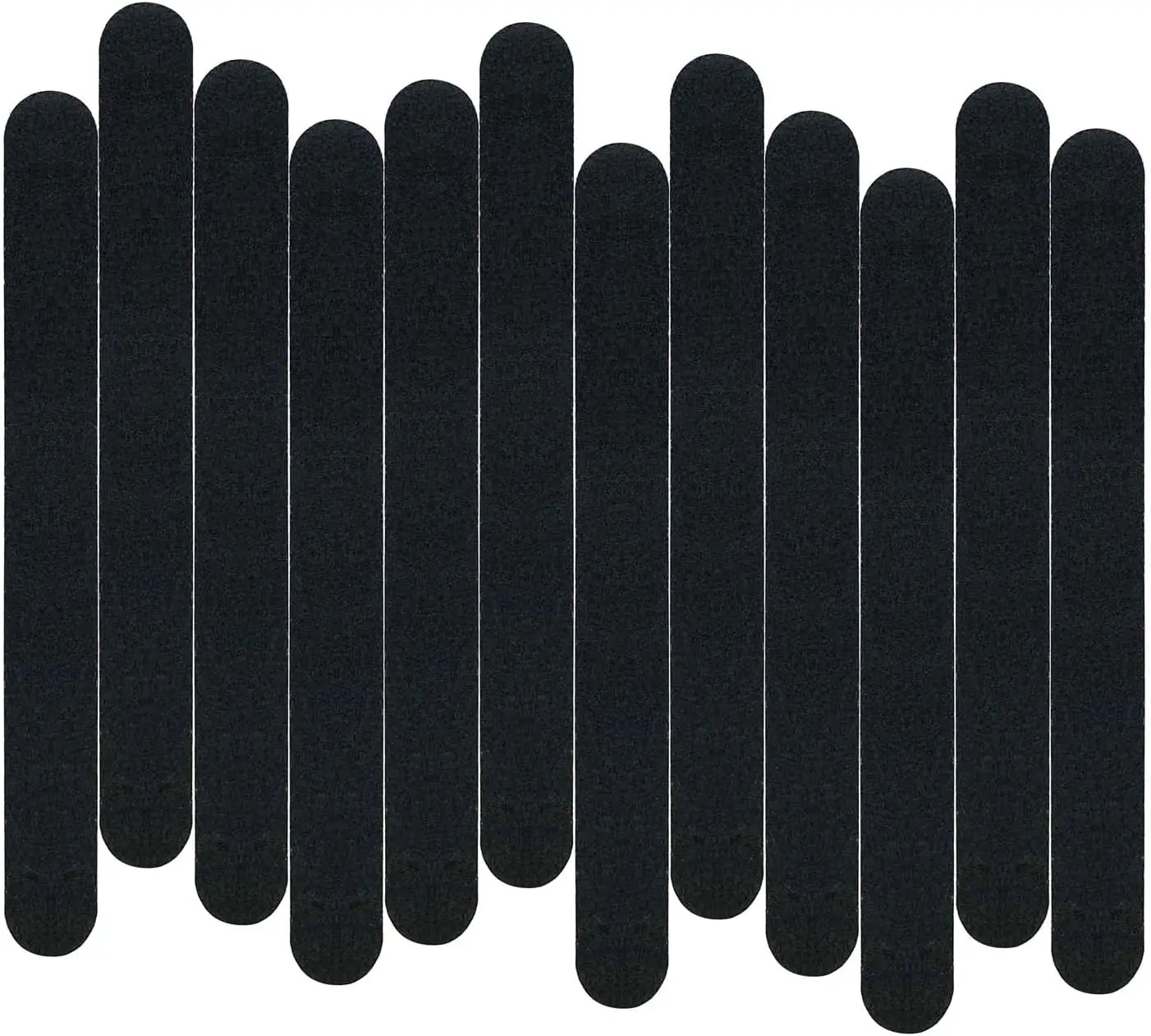 12 Pack Professional Emery Boards 100/180 Grit Nail File Set for Acrylic Natural Nails Salon Quality Black Double Sided