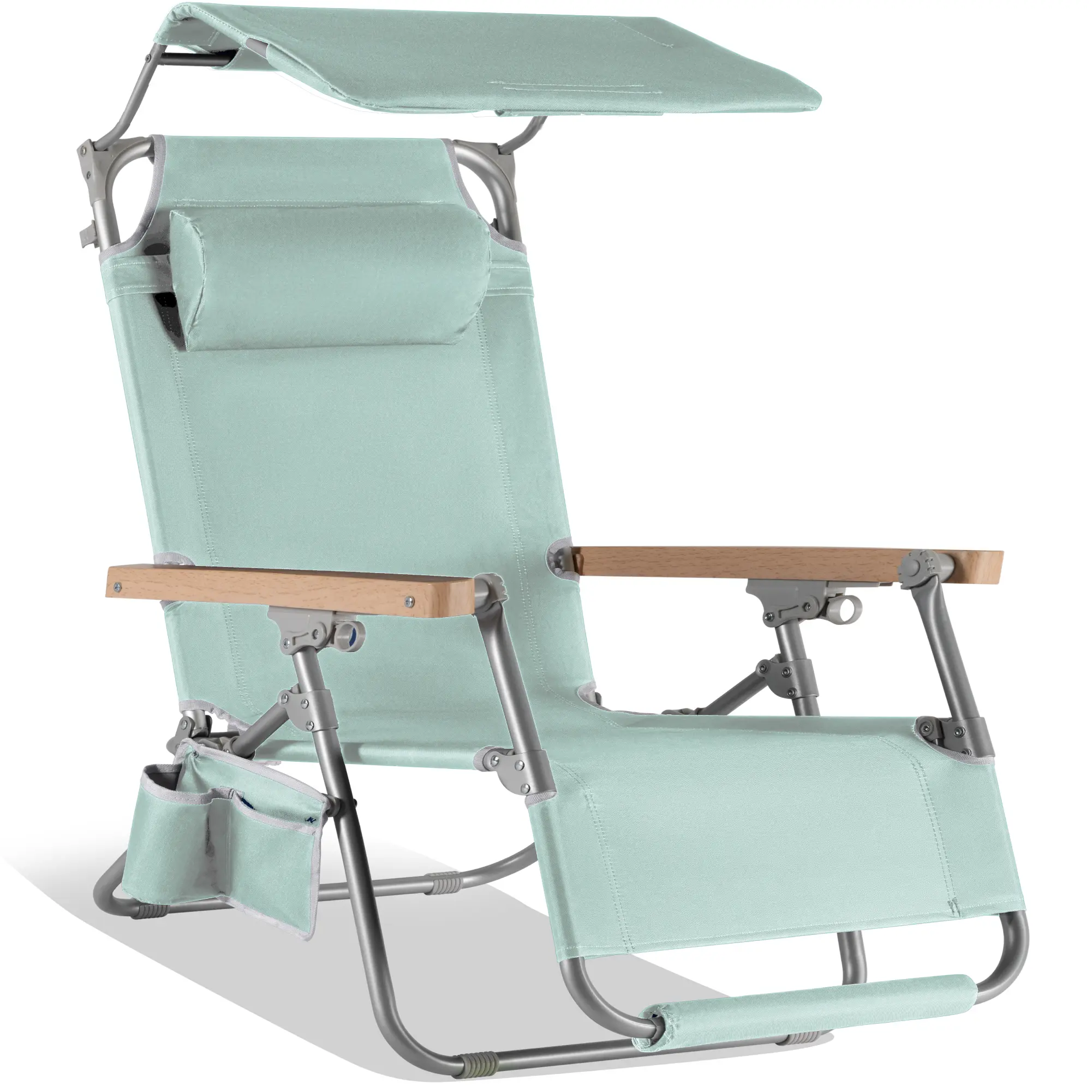 Best Choice Products Zero Gravity Beach Chair with Canopy, Folding Reclining Camp Chair, Carry Straps