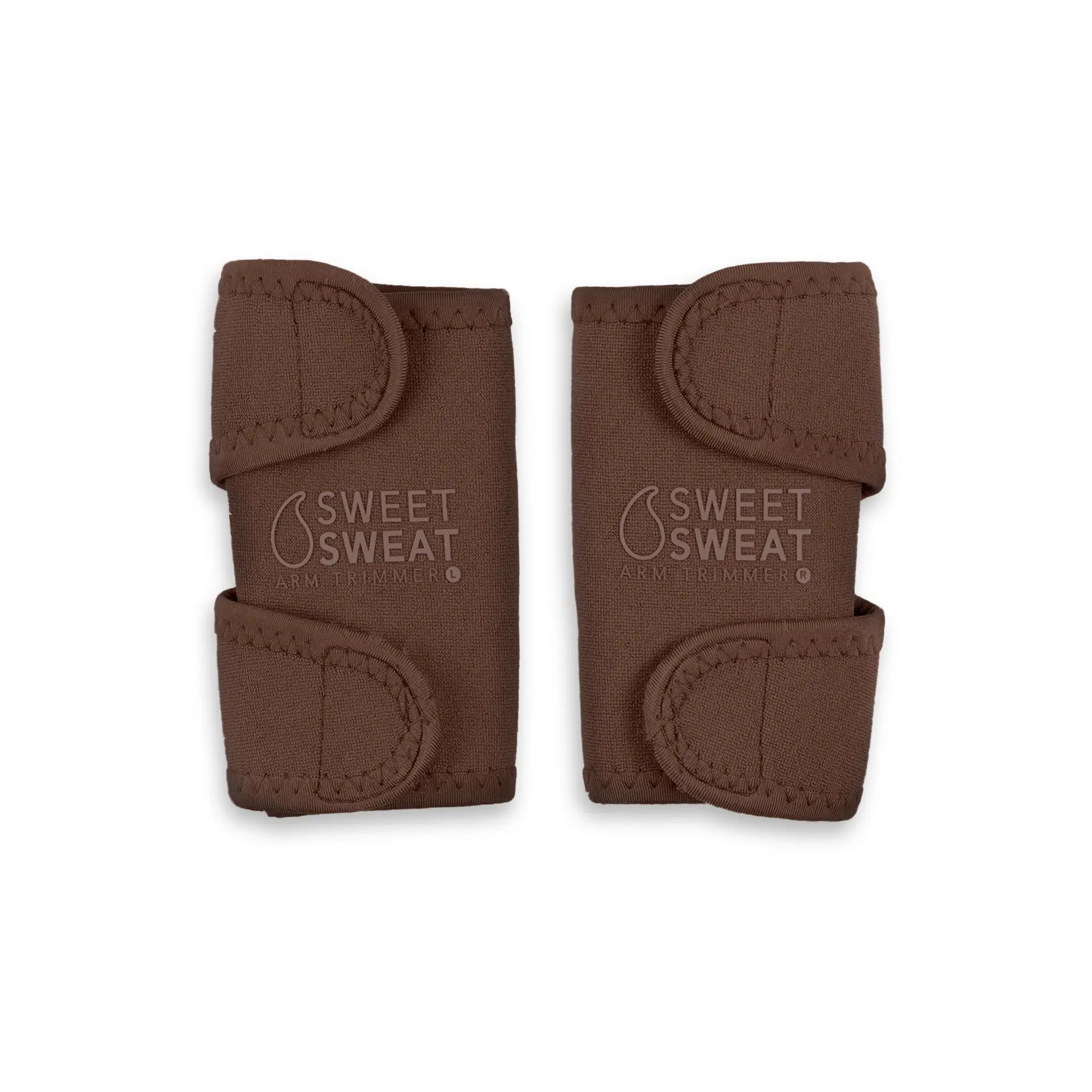 Sports Research Sweet Sweat Arm Trimmers for Men & Women | Increases Heat & Sweat Production to The Bicep Area | Includes Mesh Carrying Bag (Terra, Me