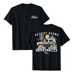 Ford - Bronco SUV Desert Bound Front and Back Graphic T-Shirt, Gift For Him, Casual Cotton Top Short-sleeve Menswear