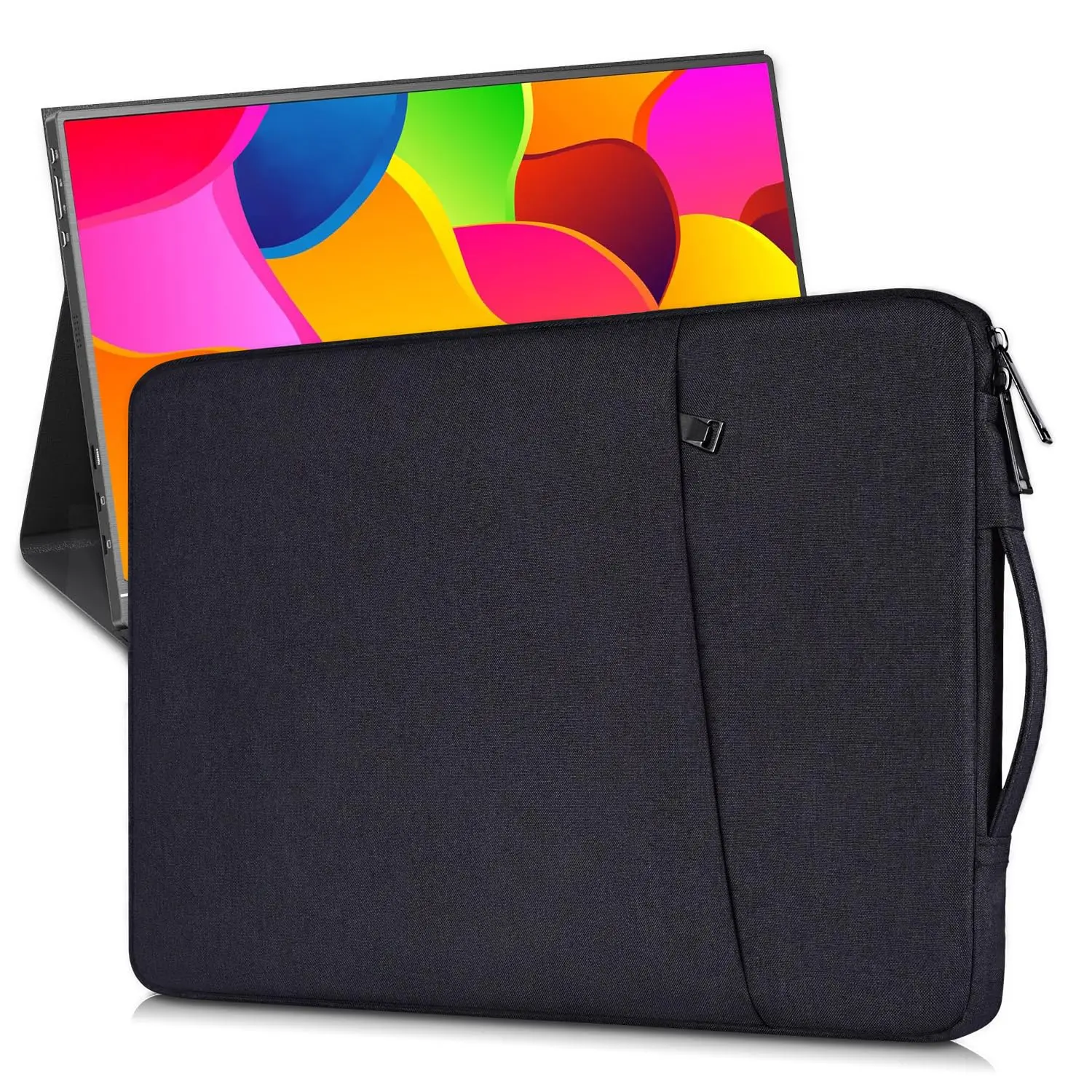 15.6-16.1 Inch Portable Monitor Sleeve Case For Caperave Kyy Mnn Vilva Innoview Zscmalls Qqh Fangor Hongo Cnbanan Viewsonic  Zenscreen Laptop External Display Travel Carrying Bag