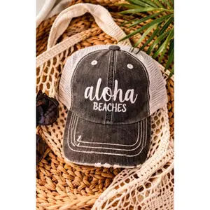 Aloha Beaches Embroidered Trucker Hat