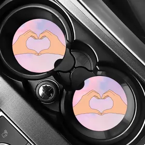 Car Coasters Girly Things Cute Car Accessories Interior Heart