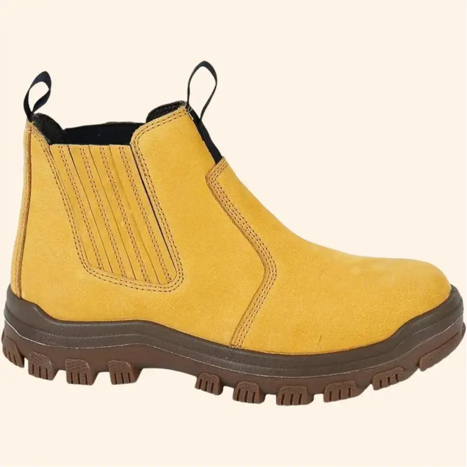 LASTING PINNIP Mens Steel Toe Chelsea Work Boots With 2 Insoles Non Slip & Oil Resistant ASTM F2413