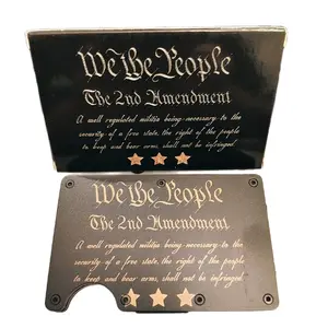 Metal Wallet Custom Engraved "We The People"