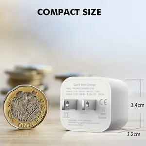 PD 38w Fast Charger USB Type C Fast Charging Mobile Phone Charging Head EU US UK Plug For Huawei Xiaomi Iphone Samsung 2024 New