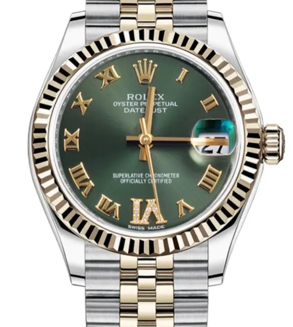 Rolex Lady-Datejust 69173 26mm Automatic Green Dial Two-Tone Stainless Steel & 18K Yellow Gold Ladies Watch WHT043237