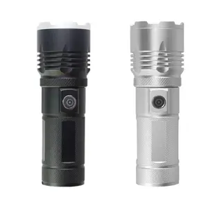 X7 White Laser Telescopic Zoom Flashlight COB Light Portable Outdoor Mobile Power Bank Strong Light Flashlight