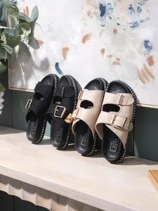 Charlotte Wide Strap Buckle Sandals | 6 - 11 Shu Shop