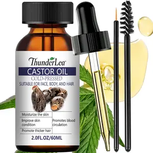 Castor Oil – Natural Hair Care Oil, Helps Lashes Look Fuller, Nourishes Brows, Moisturizing Beauty Oil for Women & Men, Scalp Hair Oil