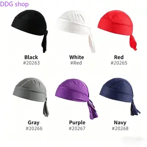 Unisex European‑American Pirate Long‑Tail Head Wrap, Breathable Mesh Quick‑Dry Hip Hop Sports Turban Hat, Lightweight Sweat‑Wicking Headscarf, Ideal for Outdoor Cycling Riding, Running, Street Style and Daily Sports Activities