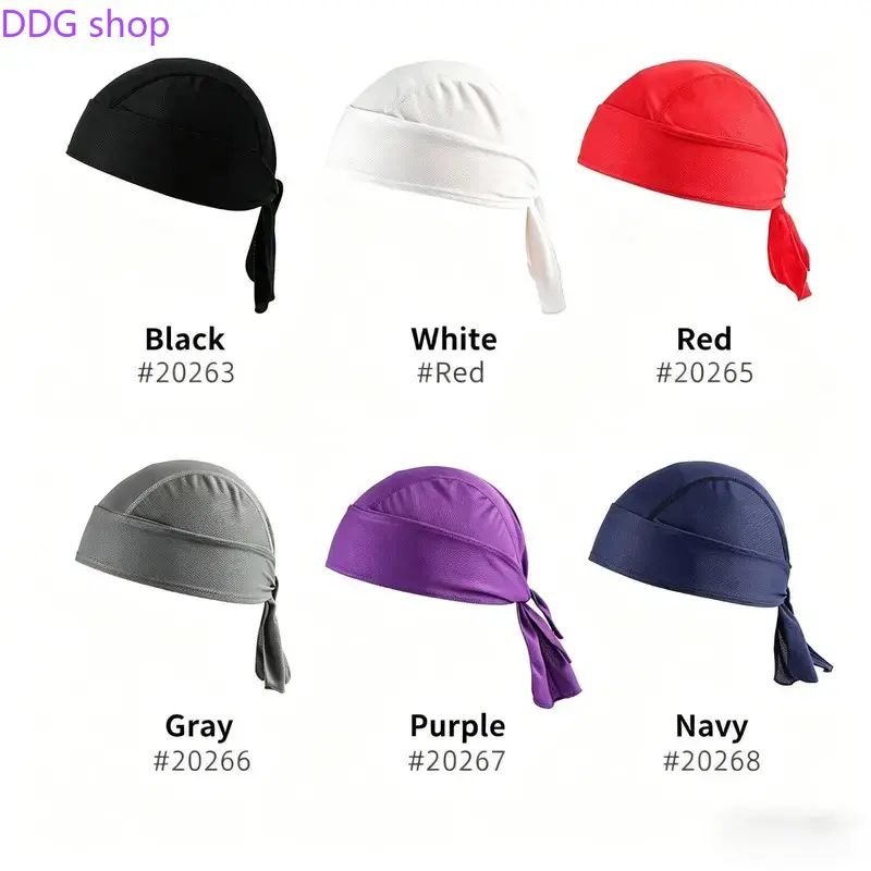 Unisex European‑American Pirate Long‑Tail Head Wrap, Breathable Mesh Quick‑Dry Hip Hop Sports Turban Hat, Lightweight Sweat‑Wicking Headscarf, Ideal for Outdoor Cycling Riding, Running, Street Style and Daily Sports Activities