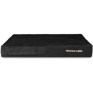 The Dog’s Bed Replacement Outer Cover, Plush Fabric, Black Plush, XL, 6-Inch