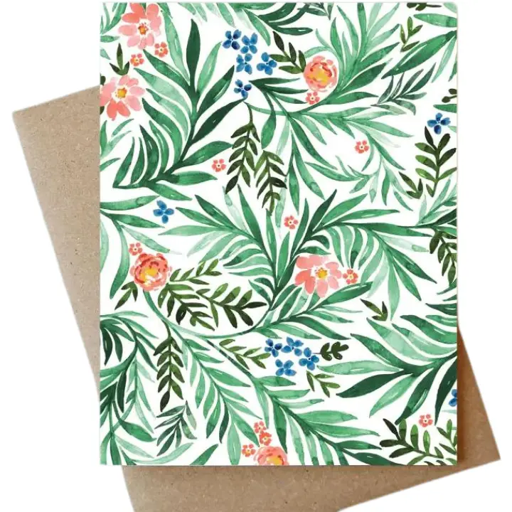 Sukkah and Flowers Blank Card
