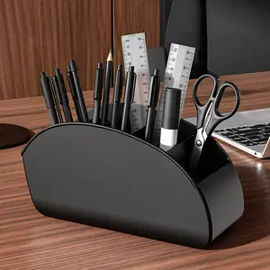Multifunctional Desktop Pen Holder Cosmetics Storage Organizer for Brushes Eyebrow Pencils Stationery Pens Remote Controls Small Items Keep Desk Tidy and Neat Fashion Desk Storage Container for Home Office