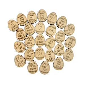 Engraved Easter Egg Tokens | Wooden Reward Tokens for Kids | Reusable Easter Basket Fillers | Egg Hunt Surprise Ideas