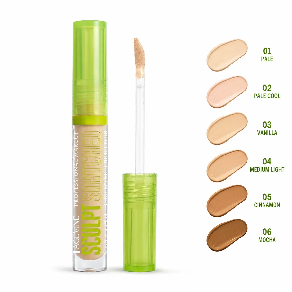 Hydrating Liquid Concealer, Lightweight Under Eye Concealer & Color Corrector, Smooth Blendable Face Makeup for Dark Circles, Blemishes, Brightening & Contouring.