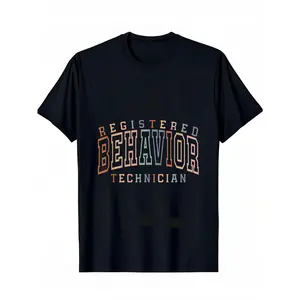 100% Cotton Registered Behavior Technician RBT Behavior Tech T-Shirt  Summer, Cotton, Casual, Short Sleeve, Graphic Tee, Soft, Breathable, Loose Fit, Streetwear, Daily Wear, T-Shirt