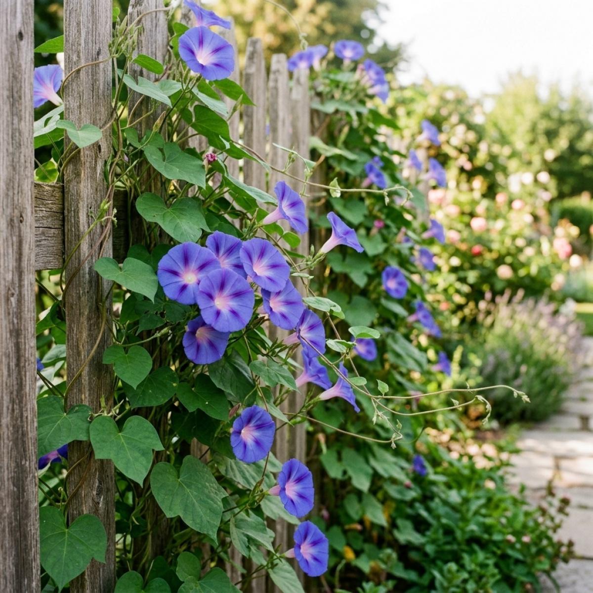 Premium Morning Glory Seeds High Germination Rate Easy to Plant for Garden Balcony Yard Decoration Annual Flowers Bonsai Seedlings DIY Garden