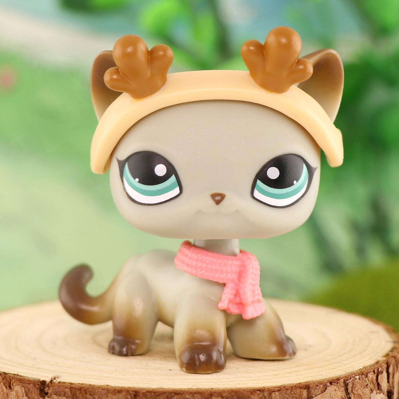 Cute Mini Pet Shop Shorthair Cat Bobble Head Toys for Kids | Safe & Fun Collectible Figurines Cake Topper Animals Figures Birthday Party Decorations