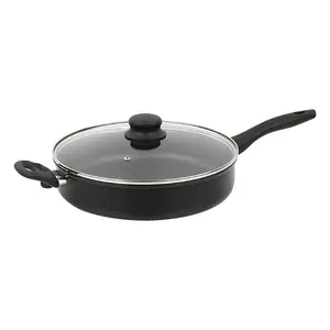 Mainstays 4-Quart Non-Stick Jumbo Cooker with Glass Lid, Black