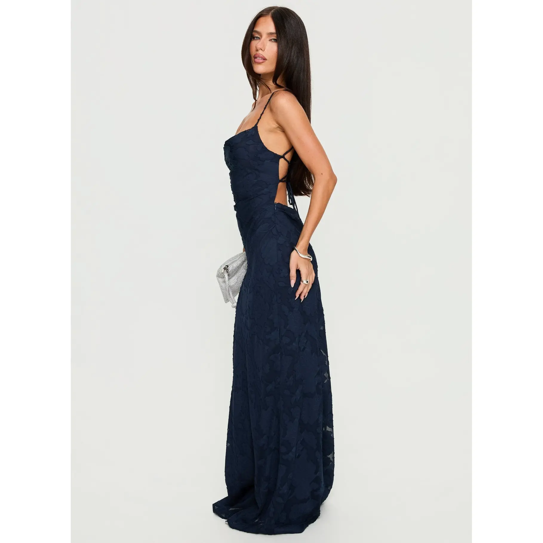 Celena Maxi Dress Navy Burnout - TikTok Shop Celena Maxi Dress Navy Burnout - TikTok Shop