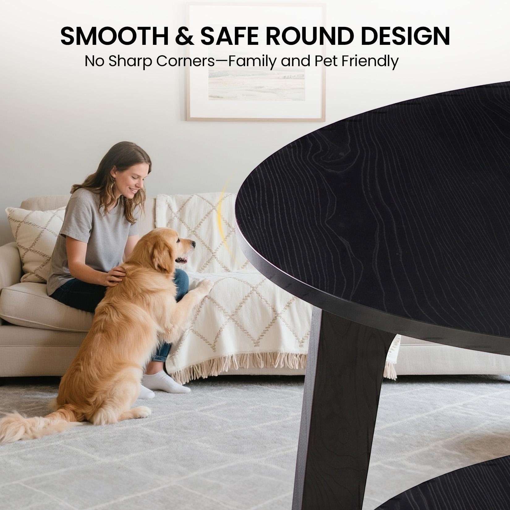White 2-Tier Round Coffee Table with Storage Shelf, Minimalist Scandinavian Style Engineered Wood Accent Center Table, 31.5" Dia. Round Top, Durable Mark-Resistant Surface, Easy Assembly, Coffee Tables White 2-Tier Round Coffee Table with Storage Shelf, Minimalist Scandinavian Style Engineered Wood Accent Center Table, 31.5" Dia. Round Top, Durable Mark-Resistant Surface, Easy Assembly, Coffee Tables