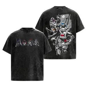 Teenage Mutant Ninja Turtles Premium Acid Washed T-Shirt V5, Heroes in a Half Shell Vintage Graphic Tee For TMNT Fans, Ninja Turtles Washed Streetwear Shirt, Comic Book Collector Fan T-Shirt, Retro Superhero Unisex Gift Tee.